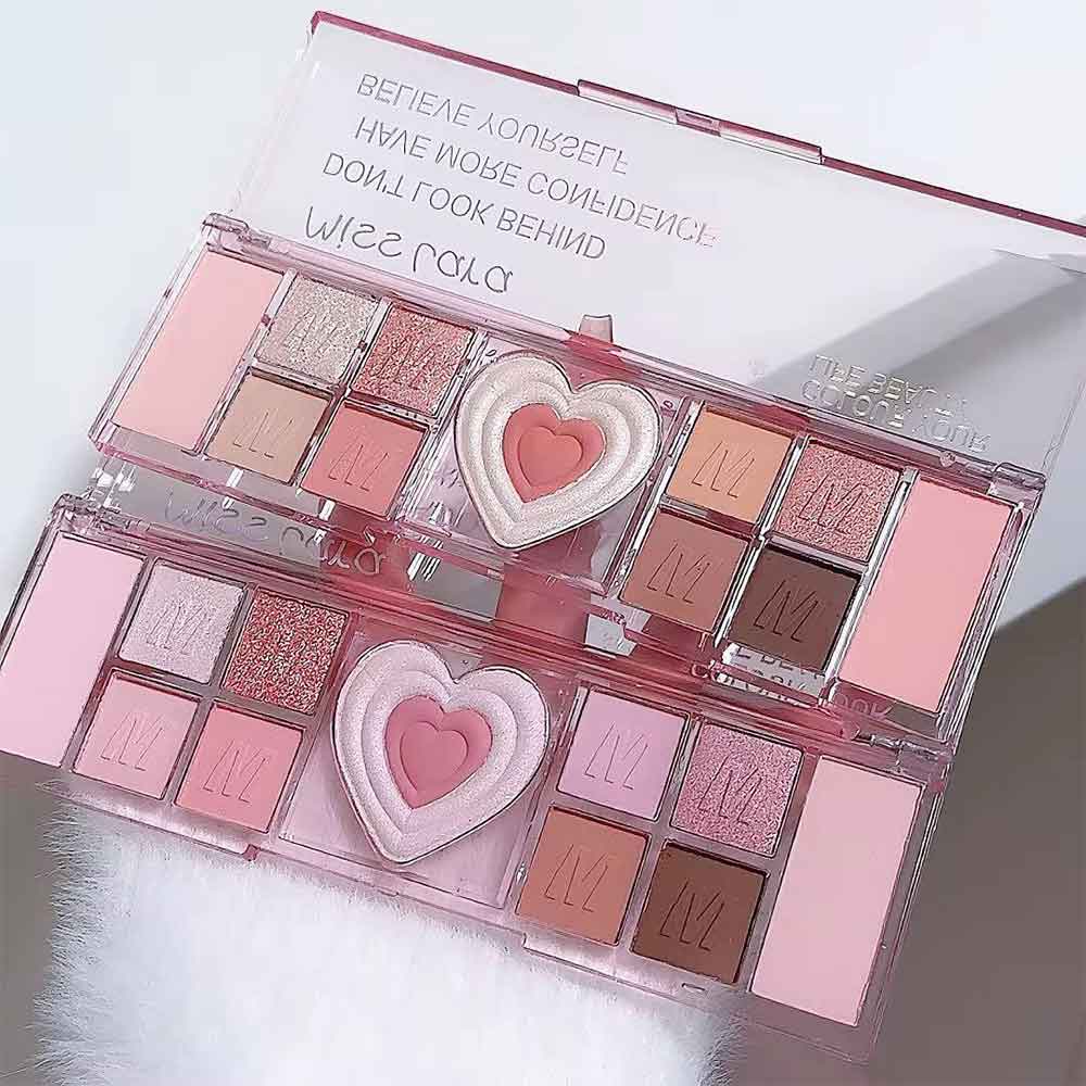 پالت سایه هایلایتر و رژ گونه میس لارا