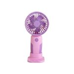 پنکه رومیزی و دستی قابل شارژ مدل Mini Fan سه‌ سرعته رنگ بنفش