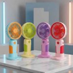 پنکه رومیزی و دستی قابل شارژ مدل Mini Fan سه‌ سرعته