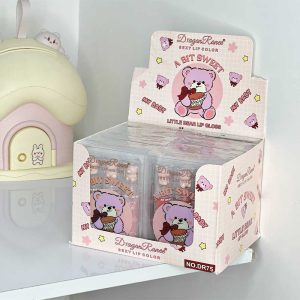 برق لب دراگون رز مدل Little Bear طرح خرسی بسته 3 عددی
